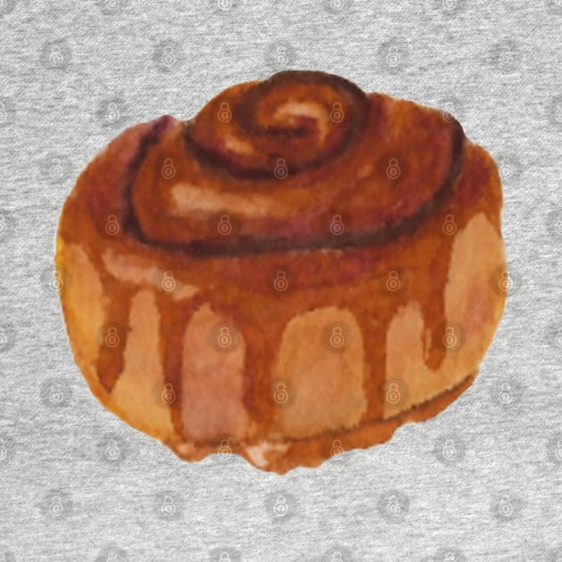 Cinnamon Roll Watercolour Illustration by toffany's